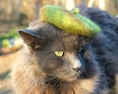 Camo Cat - Mini Camouflage Wool Felted Beret