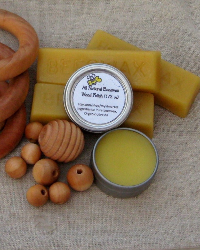 All Natural Beeswax Wood Polish for wooden rings and toys Ships FREE with another item