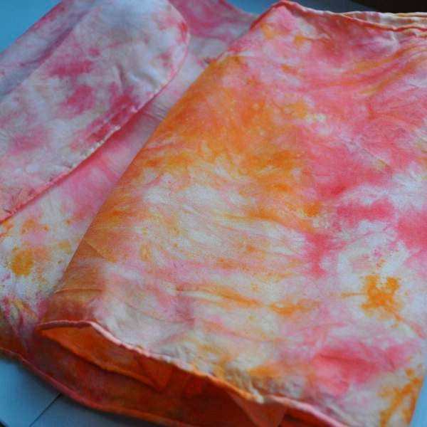 Silk Fabric - Custom Colorway Hand Dyed, 5 yards 36" wide ( 8mm) / Waldorf