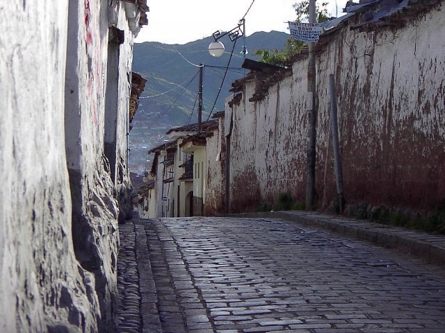 Cuzco Peru cobblestone street, Peruvian Fineart Photography for any decor - baublesNwhatnots