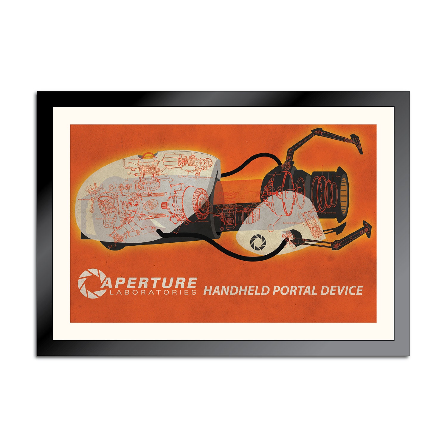 Portal Gun Schematic Poster