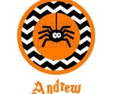 Chevron Halloween Trick or Treat Personalized Name iron on decal vinyl for shirt