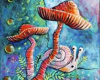 Two Romancing Kitties 8 x 10 Art Print by ChristinaColwell on Etsy