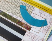 Stitch Collage Greeting Card - Blue Arc