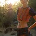 Crop Shirt Vintage 60s Navy Striped Americana Crop Knit Tee Shirt (s)