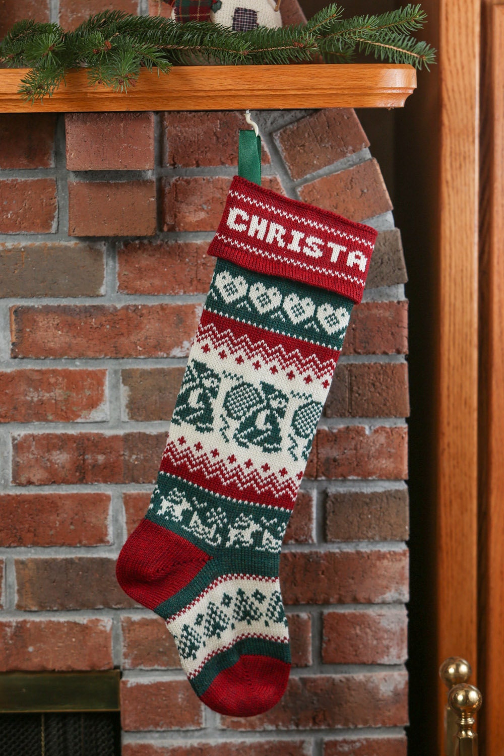 Personalized Christmas Stocking with St. Nick