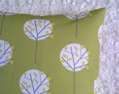 Moonlight Tree in Olive Green cushion cover