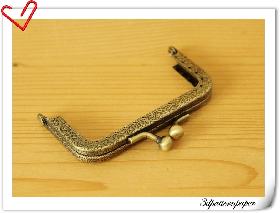 8.5cm  antique bronze purse frame, bag frame (purse making supplies) K11