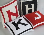 Custom made  monogram pillow cover - choose your colors 14 inch