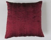deep maroon pillow pleated- 18 inch cushion cover only IN STOCK