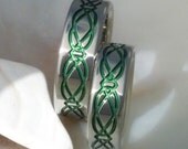 Irish Celtic Titanium Wedding Band Set - stck19