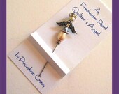 Freshwater Pearl Angel Pin - A Quilter's Angel - Simply Luscious -  Decorative Sewing Pin - Scrapbooking Pin - Cardmaking Pin