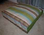 Olive Stripes Dog or Cat Bed