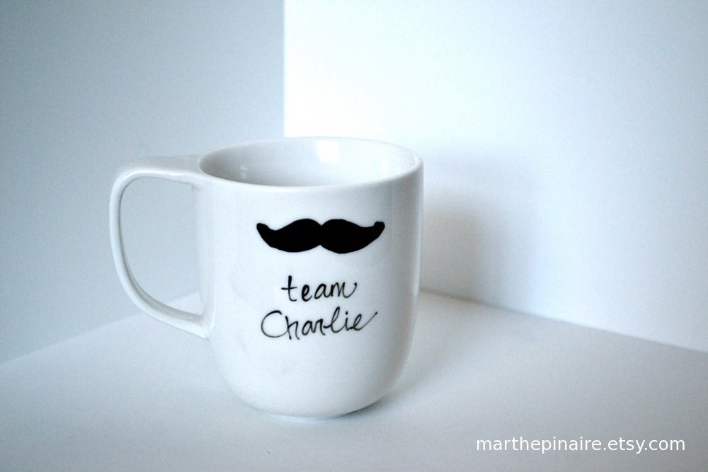 team charlie hand painted mug