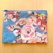 Blue Floral Zipper Pouch