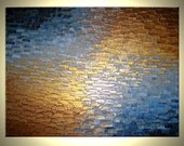Original Abstract Gold Metallic Painting - Palette Knife Abstract Bronze Modern Textured Art by Lafferty - 30 x 40 - 22% Off Sale