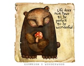 Mushroom Bear in Wonderwood ART PRINT