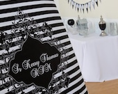 GLAM BLACK and WHITE Printable Party Backdrop - you print Il_170x135