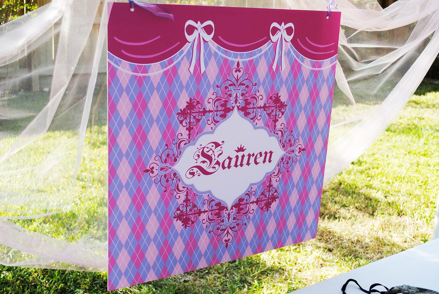 PRINCESS Printable Party Backdrop - you print Il_570xn
