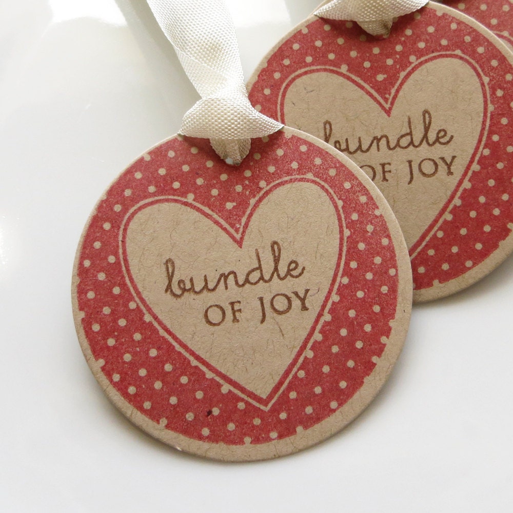 Baby Shower Tags Bundle of Joy - Set of 6 - Baby Shower Favor Tags Il_170x135