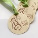 Monkey Birthday Tags Thank You - Set of 6 - Custom Colors Available - Birthday Party Favor Tags