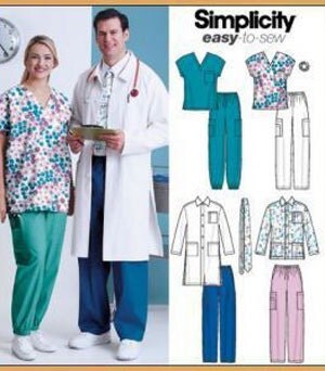 Simplicity 8730 Medical Scrubs Uniform Sewing Pattern