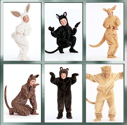 TODDLER HALLOWEEN Costume Pattern - Elephant, Lion, Panda, Skunk