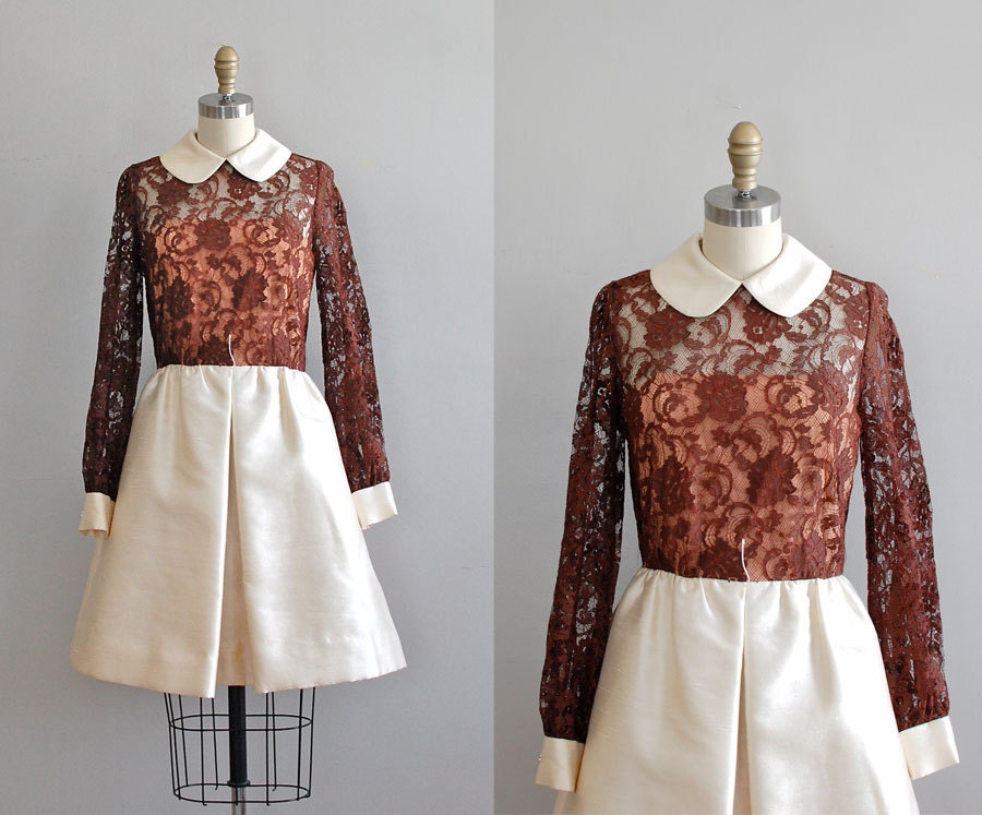vintage 60s dress / 60s dress / lace dress / Suzette dress