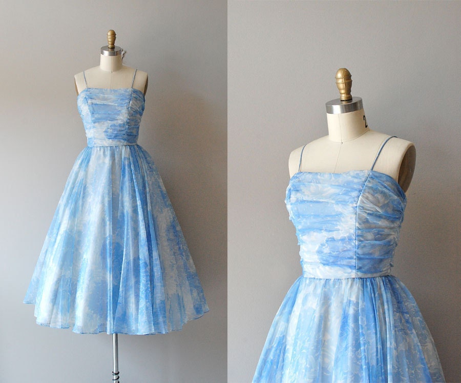 1950s dress / 50s party dress / Softer Still dress