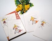 Vintage Cards Cute Girl Notes Hallmark Box of Twelve