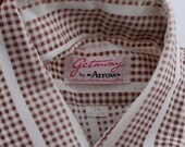 Mens Hipster Shirt / Vintage Mens Arrow Shirt / Mens Short Sleeved Shirt