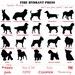 Dog Silhouette Note Cards Personalized Set of 12