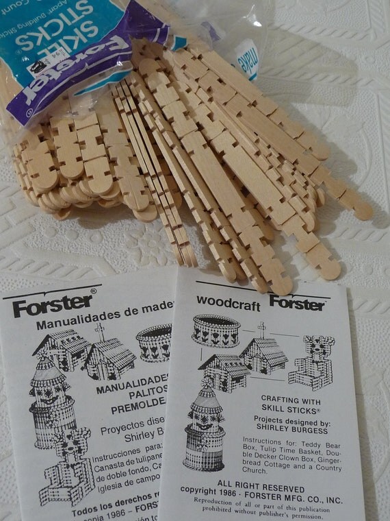 Wooden Skill Sticks Supplies Wood Sticks Craft by CowtownCuties