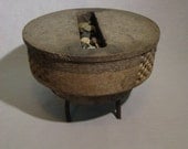 CANALE - A Concrete Iron Footed and Slotted Vessel