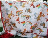 Rainbow Brite Twin Size Quilt