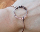 Flower Bracelet. Metal Flower. Wire Flower. Oxidized Copper Bracelet. Wire Jewelry.