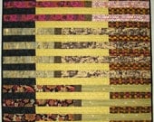 Modern Art Quilt Wall Hanging Lines Bold Colors