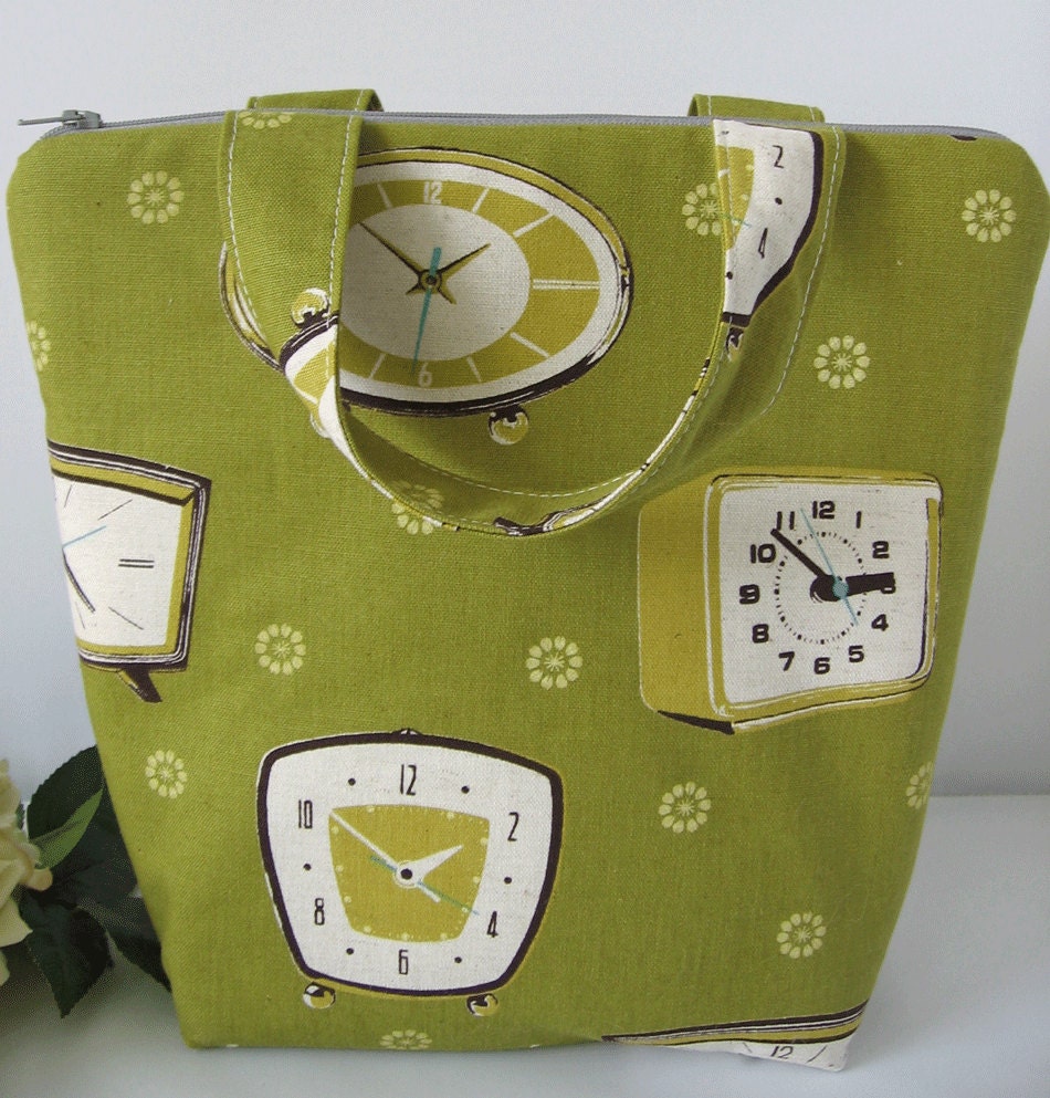 ... Bag  Melody Miller fabric  lunch Tote  teachers bag  lunch sack