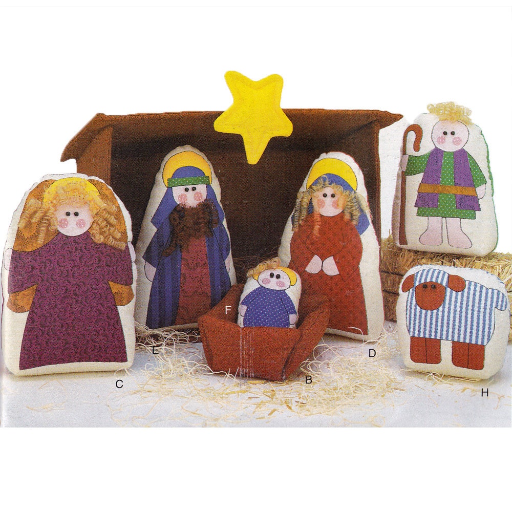 Applique Nativity Set Sewing Pattern Butterick 327 by ZipZapKap