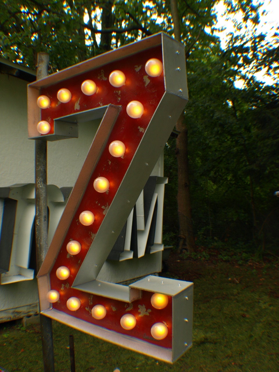 Marquee Art  Vintage Marquee Art  bulb channel any letter Light Up Indoor