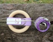 Gift Set of 2 Montessori Baby Mobiles in Lilac (Bell and Ring)