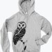 Unisex - Urban OWL  - Flex Fleece Classic Pullover Hoody Sweatshirt - (2 Color Options) - American apparel sizes xs s m l xl
