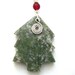 Connemara Marble Decoration. Irish Tree Ornament. Green Red and Silver