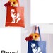 Abby Cat canvas silkscreen tote bag- available in Seven great colors.