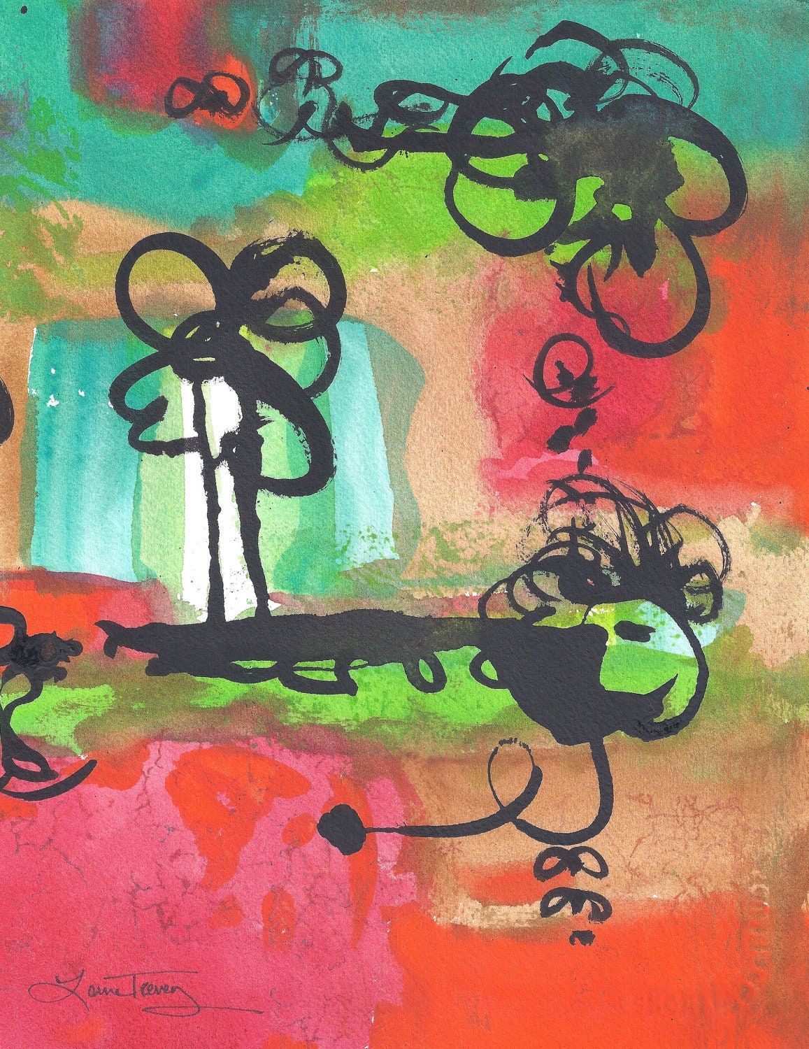 Bohemian -  Original Watercolor Painting