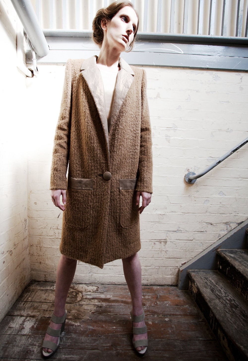 Ruth Fawn Mohair Long Wool Coat - annapopovich