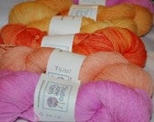 SALE - Studio June Yarn Super Cash Sock - Cashmere, Superwash Merino, Nylon - Color: Orange/Pink/Peach/Gold/Yellow GRAB BAG