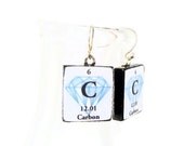 Chemistry Periodic Table Diamond Carbon Earrings