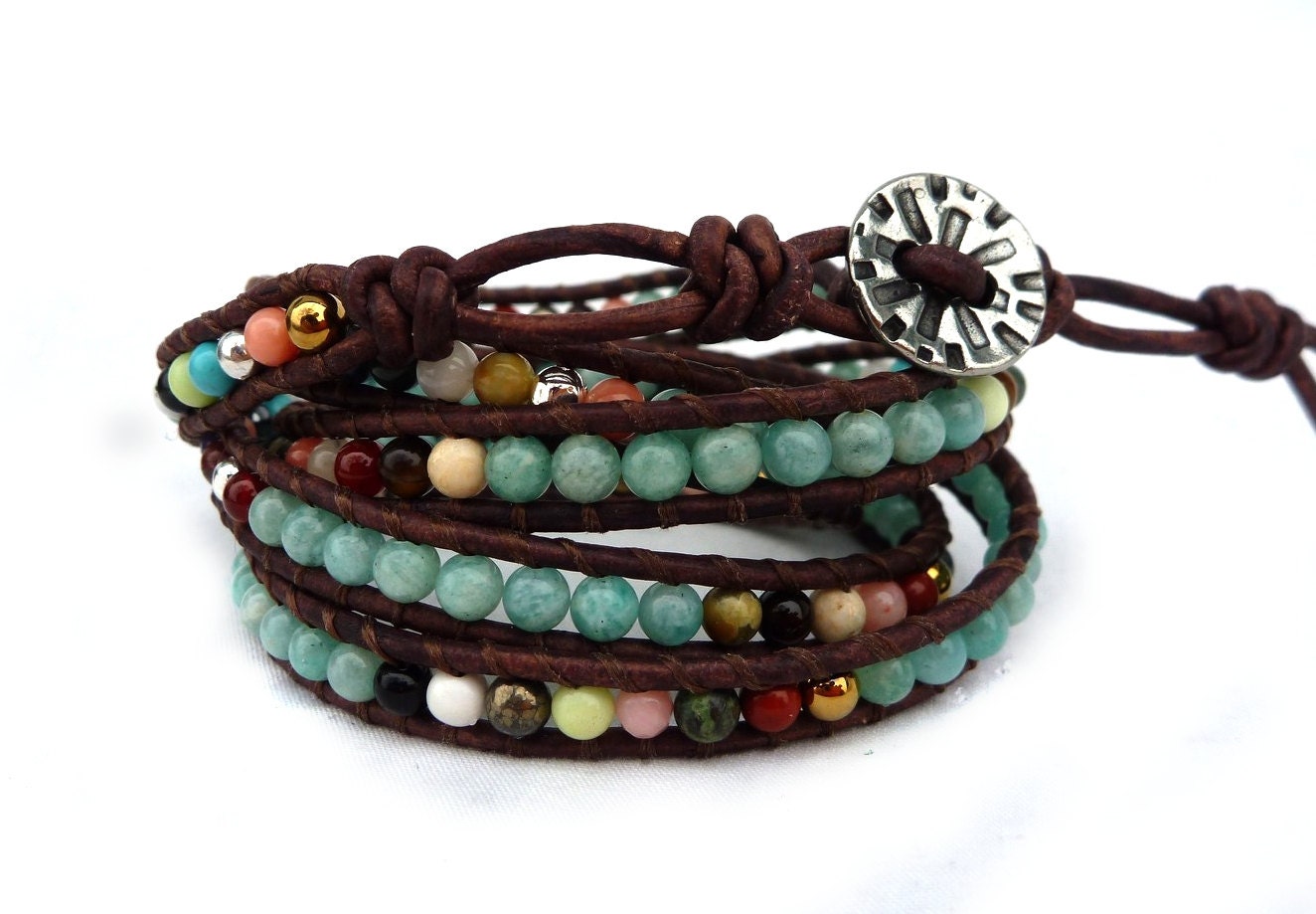 Serenity leather wrap bracelet