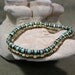 Mens Bracelet - Stretch Bracelet - Turquoise Bracelet - Brass Bracelet - Mens Jewelry - Beaded Bracelet